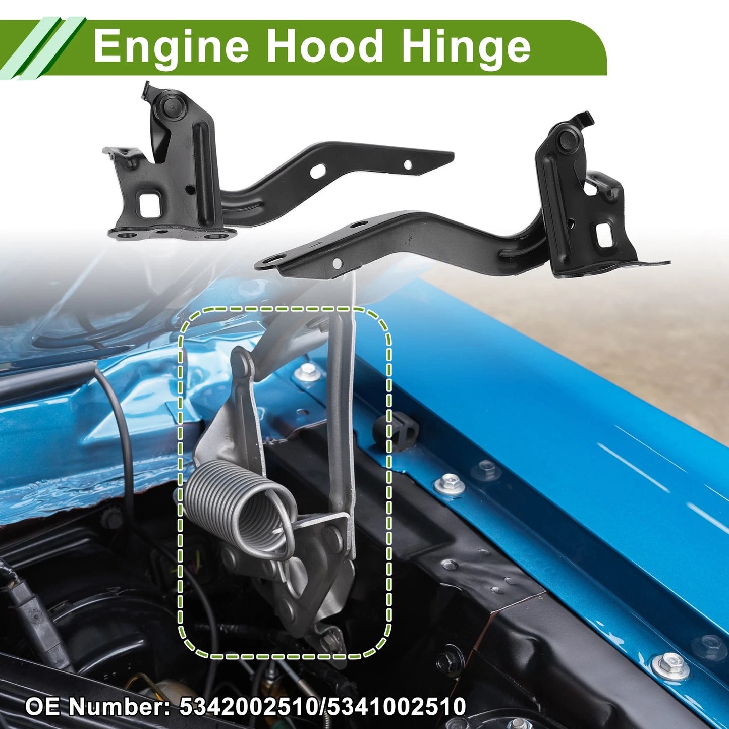 Hood Hinges 1 Pair for Toyota Corolla (2020-2022)