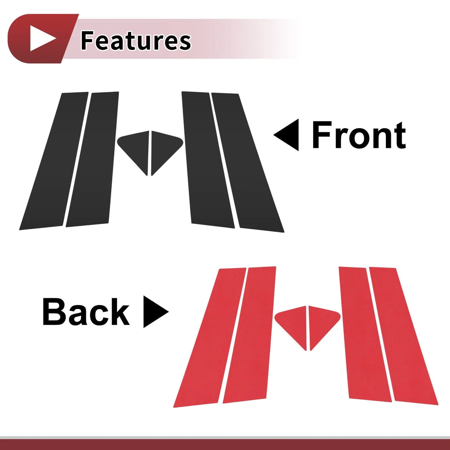 Door Pillar Window Trim for Chevrolet Trailblazer Front Left Right Black