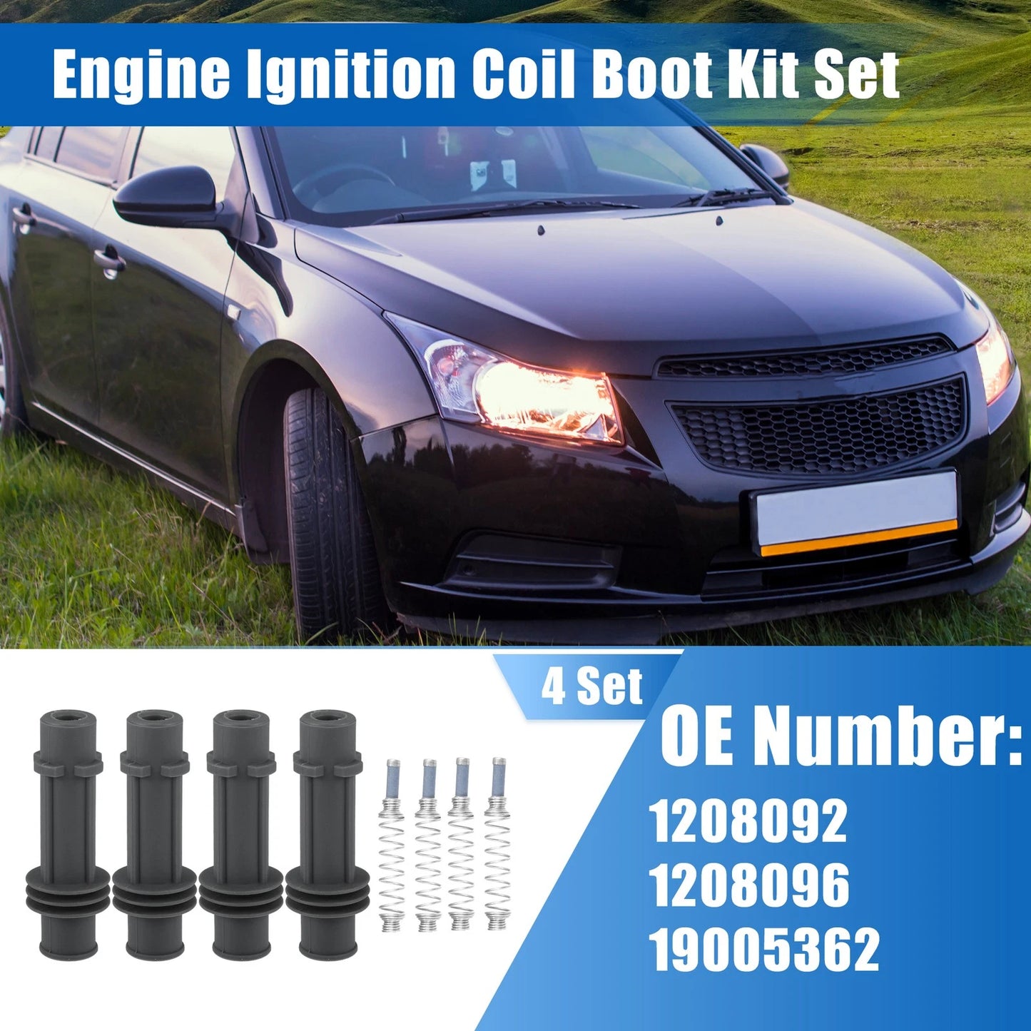 4 x Engine Ignition Coil Boot Kit for Chevrolet