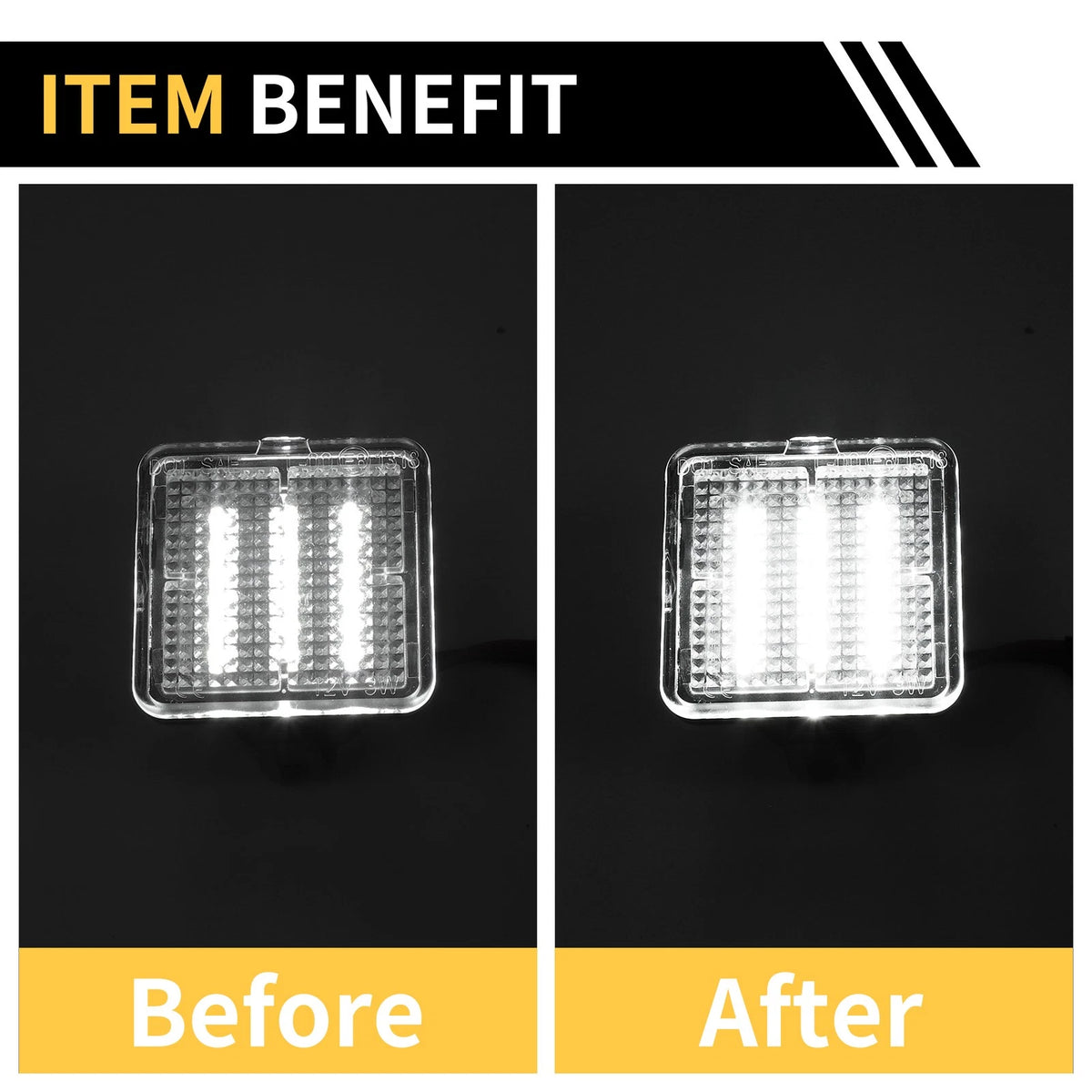 License Plate Light Tag Lamp for Toyota Tundra (2014-2019) Clear Lens
