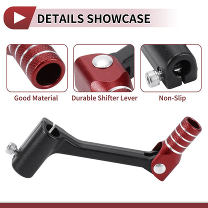 Folding Gear Shifter Lever for Bosuer Cheetah Black Red
