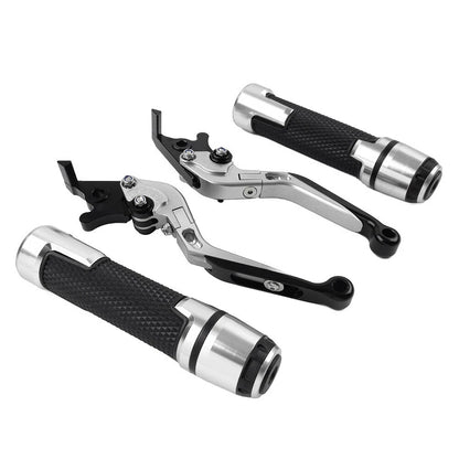 Silver Extendable Brake Clutch Lever Grip Set for BMW F800R (2009-2018)
