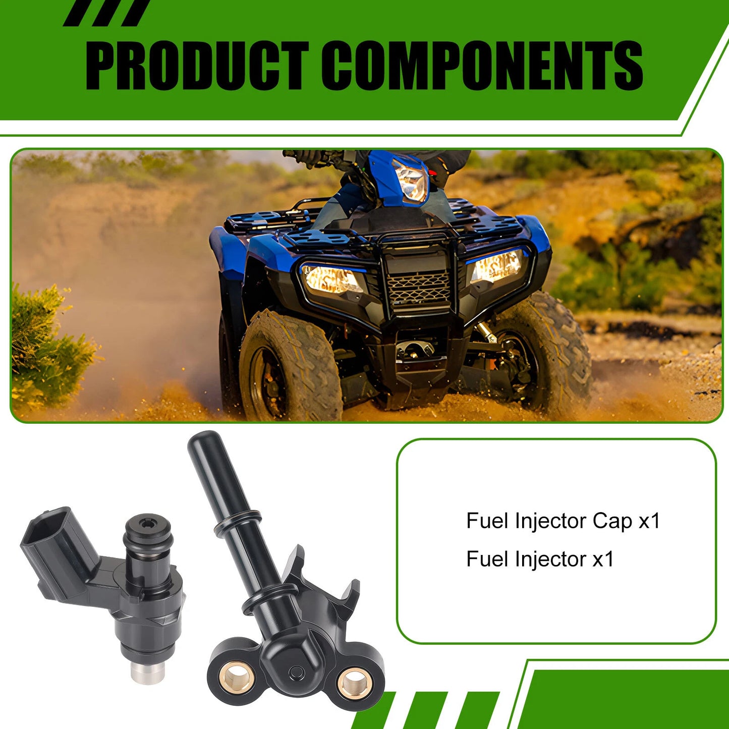 Fuel Injector & Joint Cap for Honda Rancher 420 TRX420 (2014–2021)