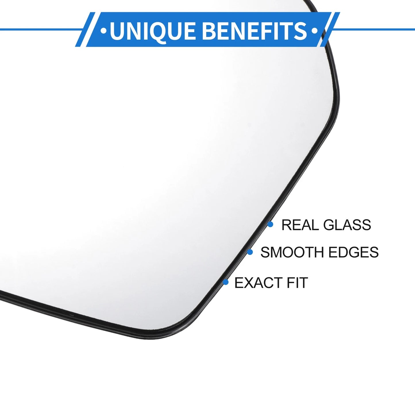 Heated Left Driver Side Mirror Glass for Ford Fusion (2006-2010)