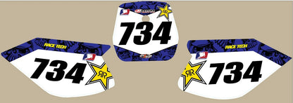 Custom Number Graphics for Yamaha TTR 90 Metal Stickers (2000-2007)