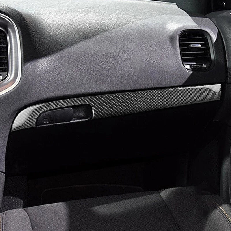 Carbon Fiber Storage Box Stripe Sticker Cover for Dodge Charger (2011-2014)