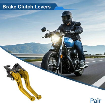 2x Adjustable Short Brake Clutch Levers for Kawasaki Ninja 300/Z300 (2013–2017)