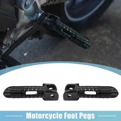 1 Pair 8mm Aluminum Aolly Motorcycle Footrest Footpeg Black for Suzuki