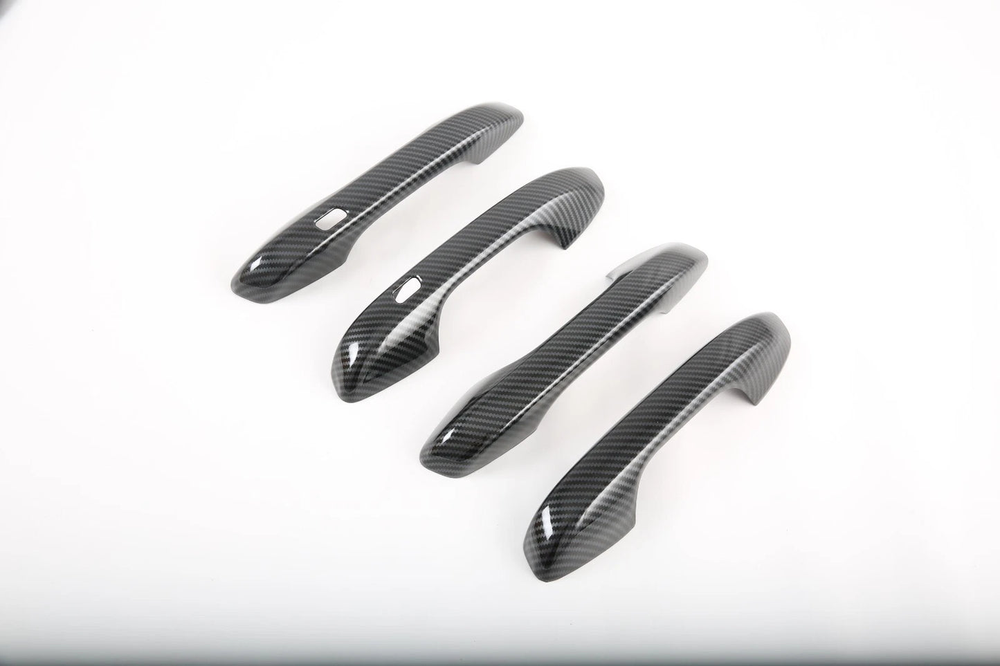 ABS Carbon Fiber Door Handle Smart Keyhole Cover Trim for Kia Sorento (2021-2023)