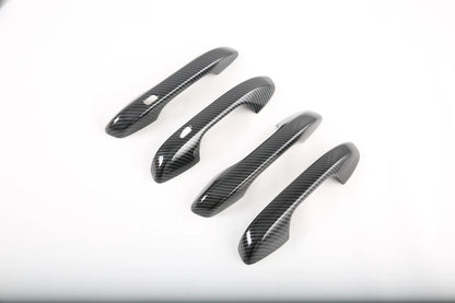 ABS Carbon Fiber Door Handle Smart Keyhole Cover Trim for Kia Sorento (2021-2023)