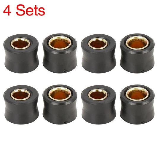4x Rear Shock Absorber Cushion Rubber Ring Bush 10/12mm for Universal Motorbike