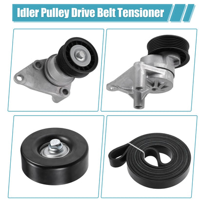 Drive Belt Tensioner Pulley Assembly Replacement for Chevrolet Express
