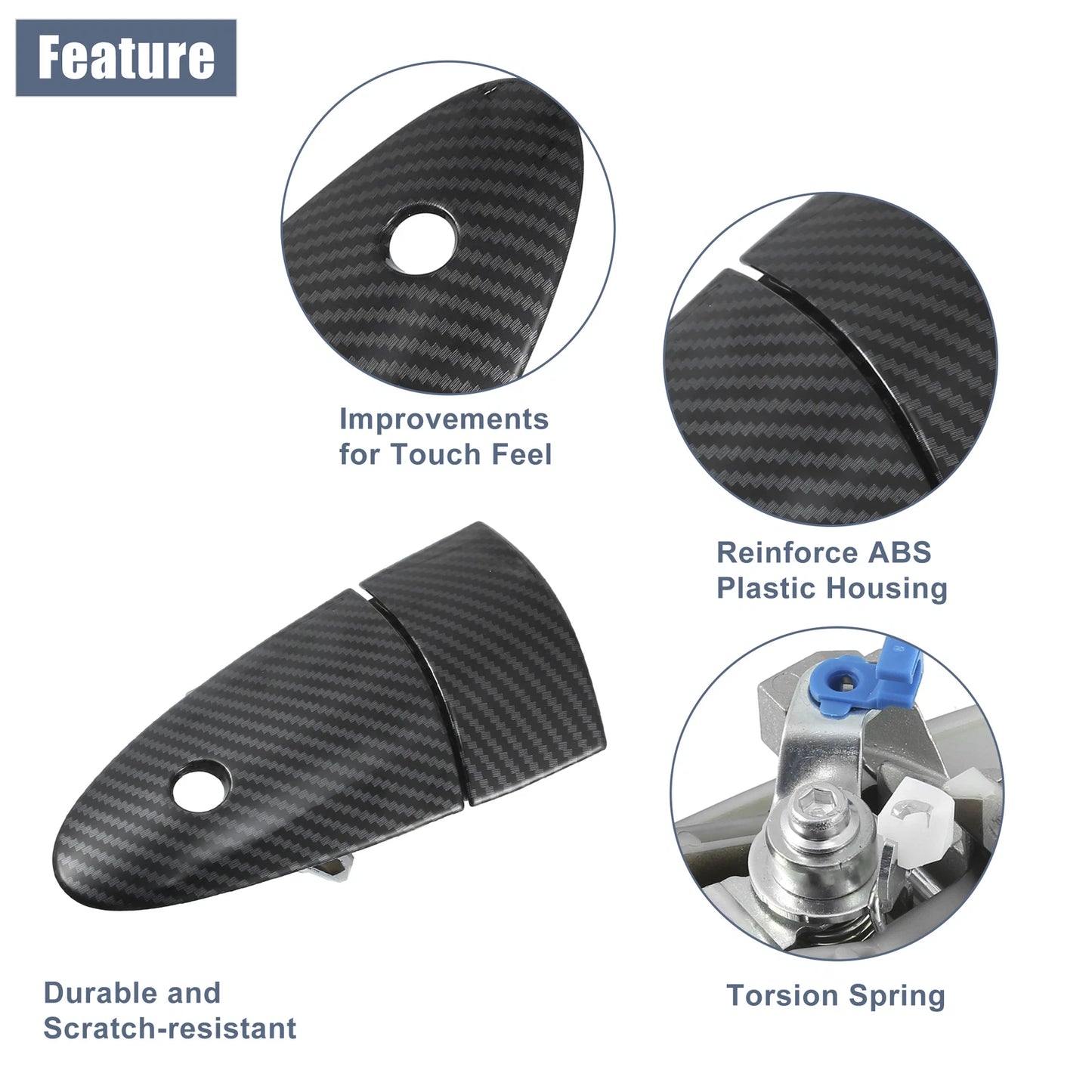Carbon Fiber Pattern Door Handle for Honda