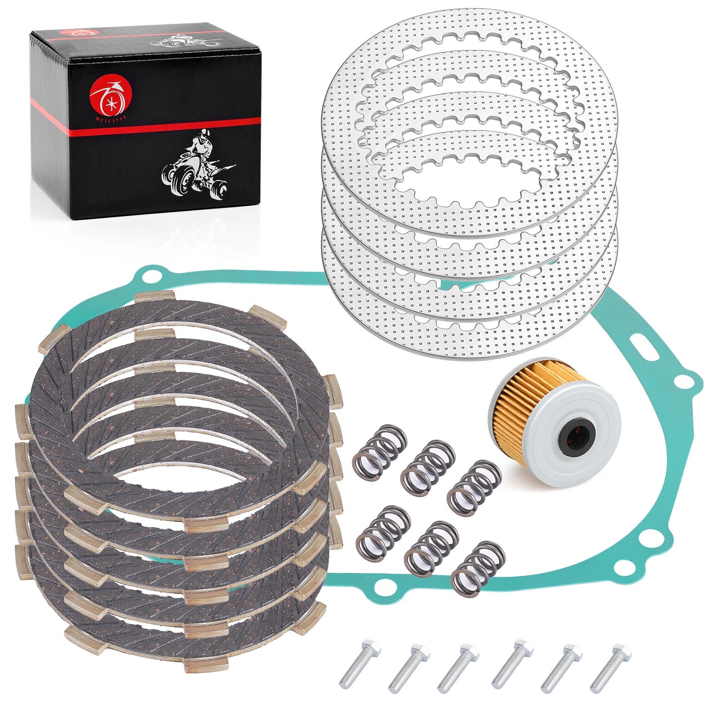 Heavy Duty Clutch Friction Steel Plates Kit w/Gasket for Suzuki DRZ110 2003-2005