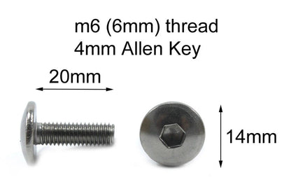 10x Tornillos M6x20mm Pan Seta Botón Cabeza Inoxidable for Yamaha R1 R6
