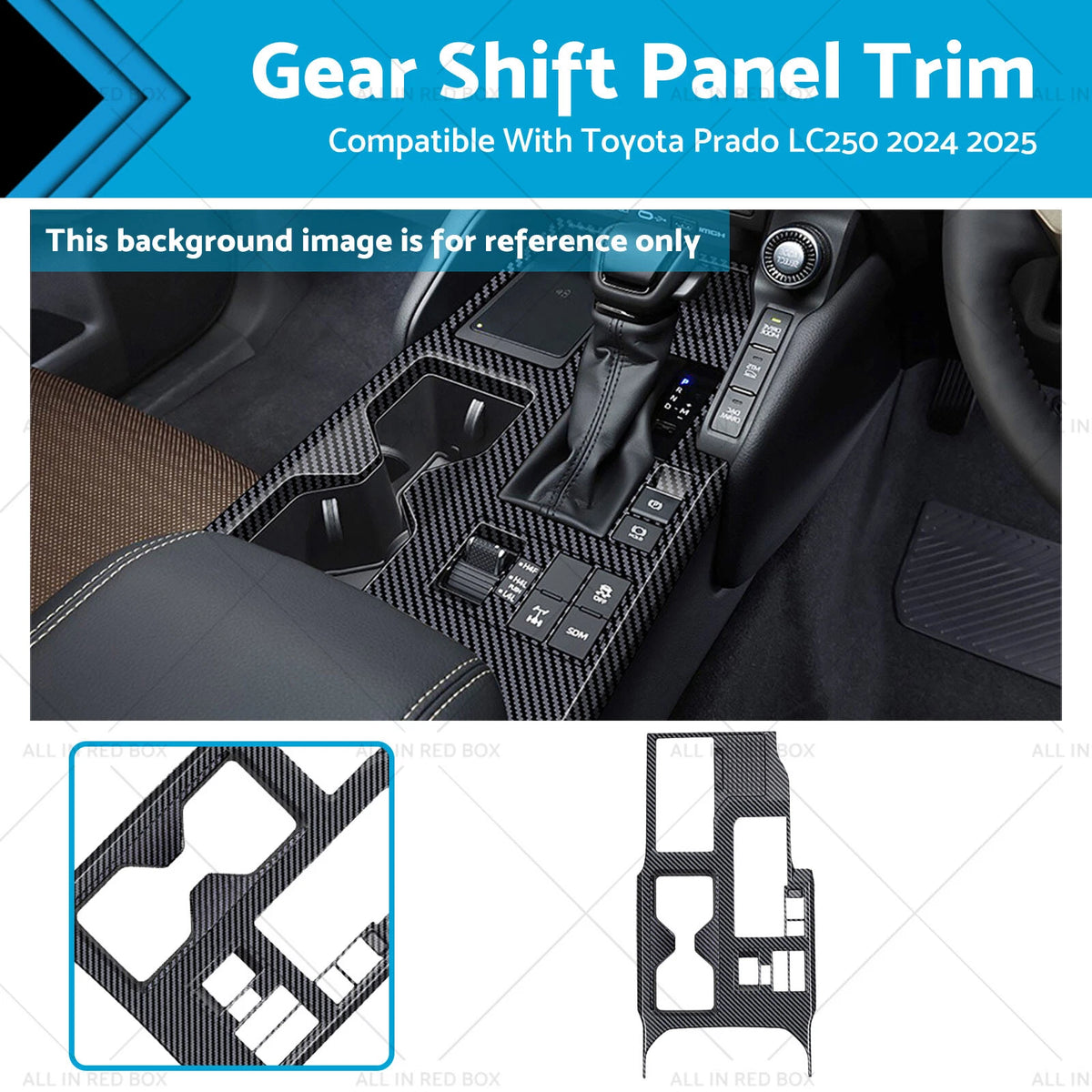 Gear Shift Panel Trim ABS Carbon Fiber for Toyota Prado LC250 (2024-ON)