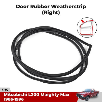 Door Rubber Seal Weatherstrip Front RH Fits Mitsubishi L200 K14 Ute 1986-96 D09