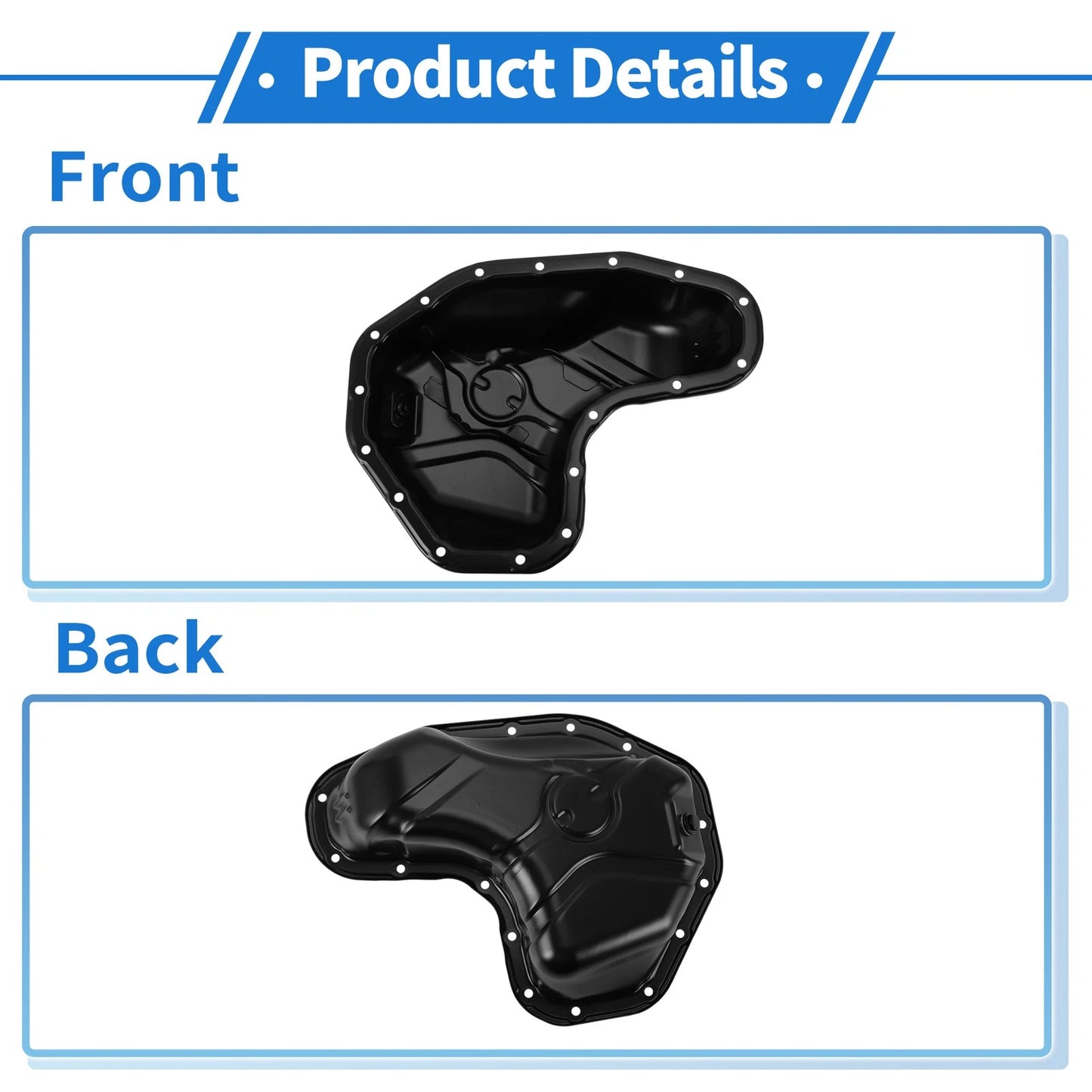 Engine Oil Pan for Toyota Highlander (2017-2019) Steel Black