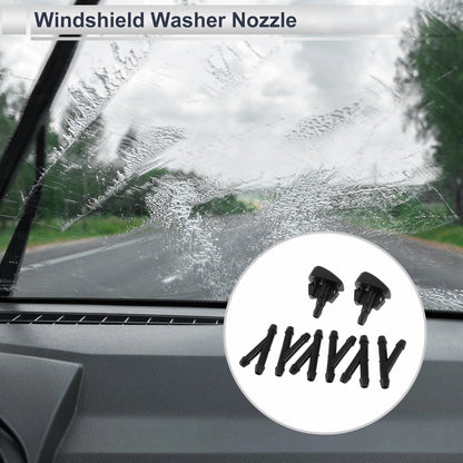 6 x Windshield Washer Nozzles & Hose Connectors for Mazda