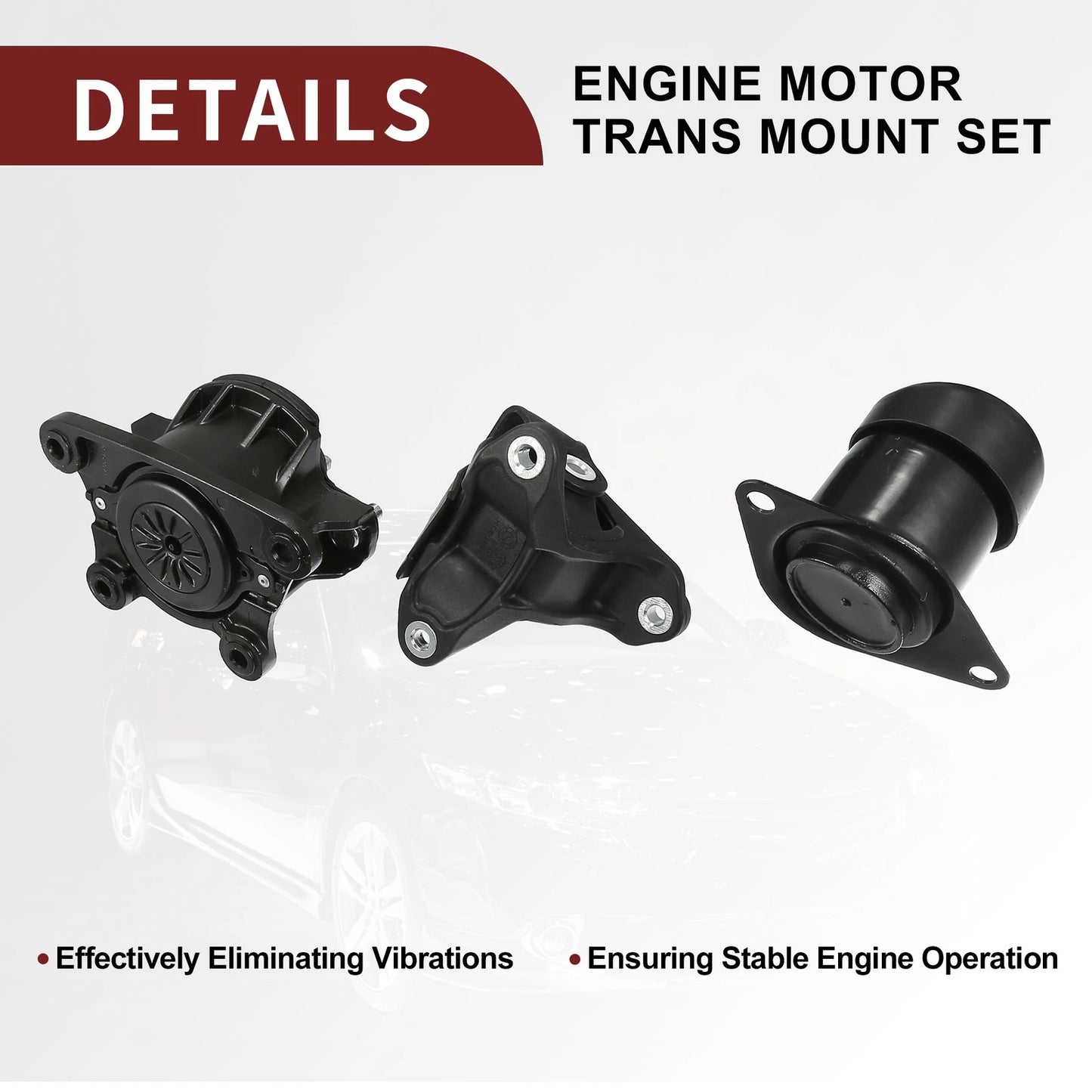 Engine Motor Trans Mount Set for Acura TSX (2009-2014)