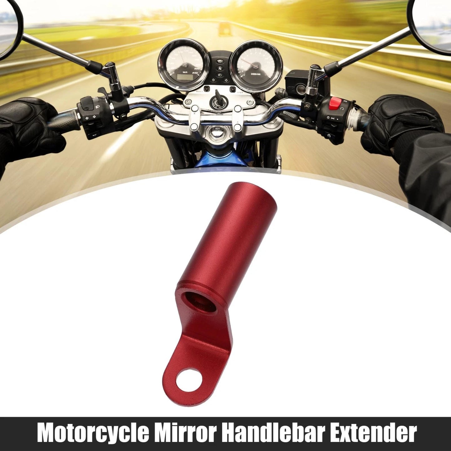 Rearview Mirror Handlebar Extender Holder 10mm for Motorcycle