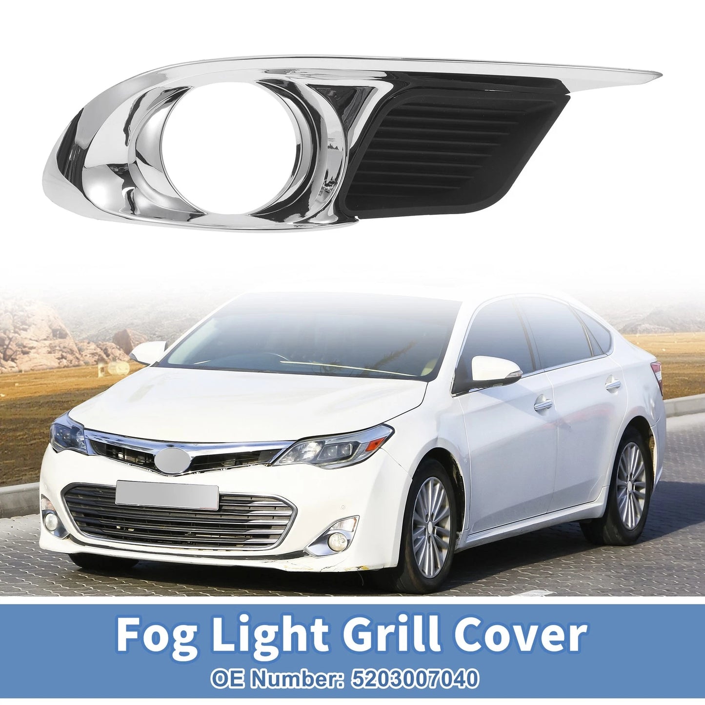 1 Pc Front Right Fog Light Grill for Toyota Avalon (2011-2012)