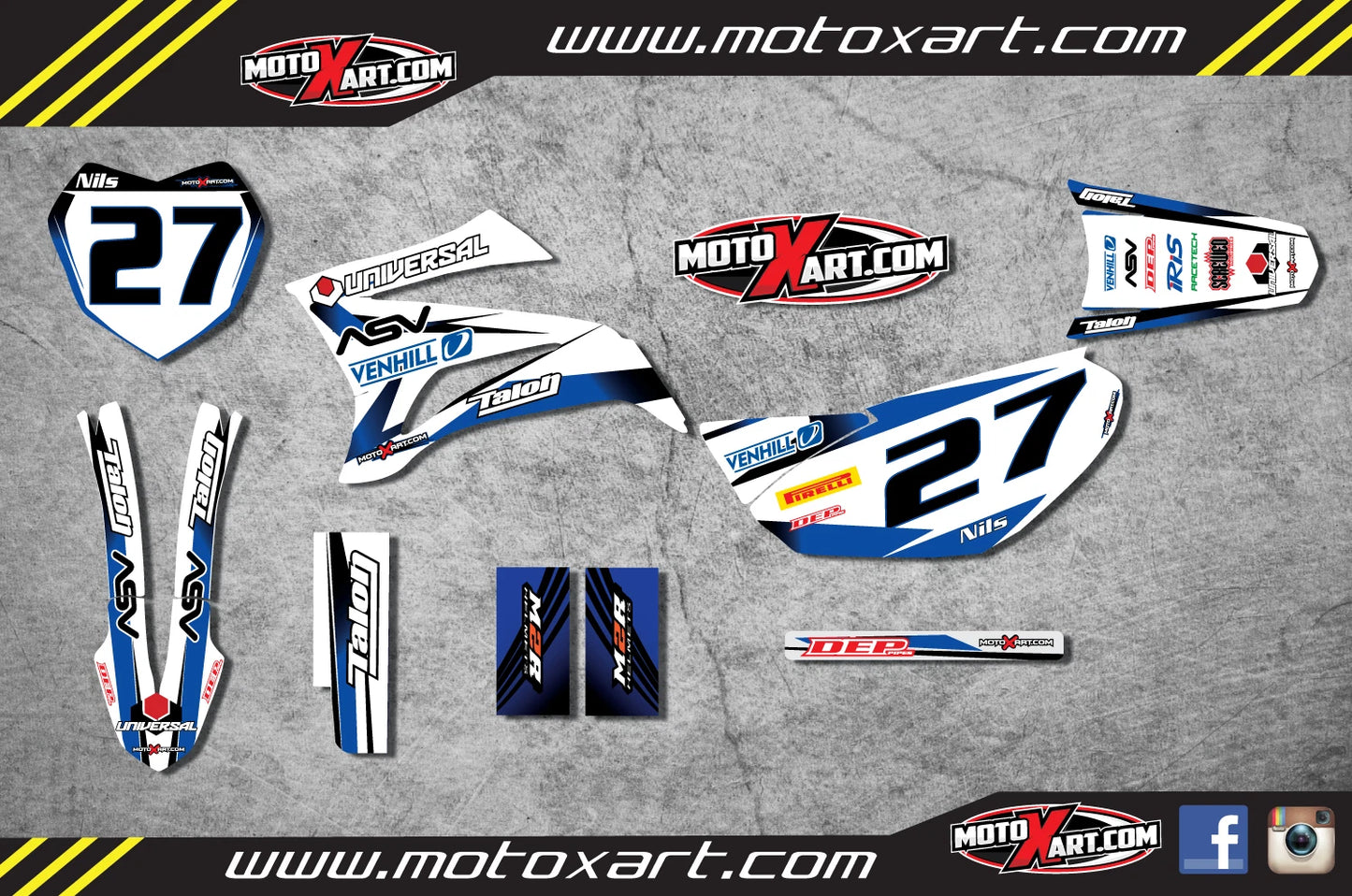 Custom Sticker Kit for Yamaha TTR 125 (2008-2015) - STORM Style Decals