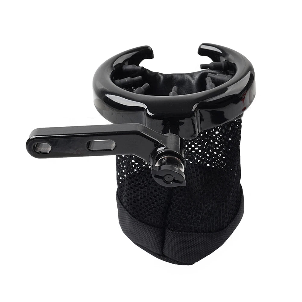 Universal Handlebar Drink Cup Holder with Mesh Basket for Clutch Brake Perch Mount