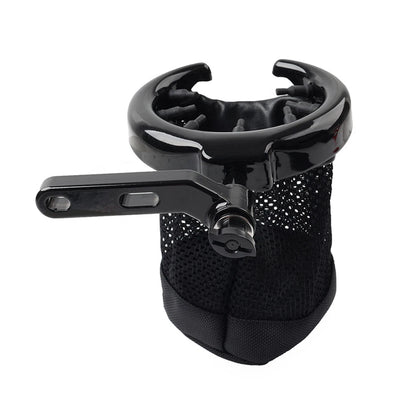 Universal Handlebar Drink Cup Holder with Mesh Basket for Clutch Brake Perch Mount