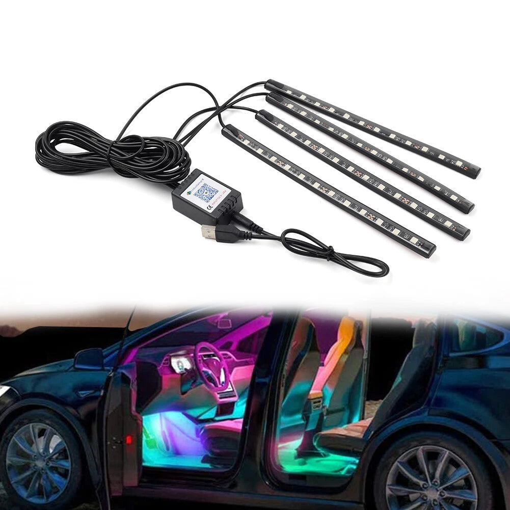 RGB Music Voice Control Floor Atmosphere Light for Car