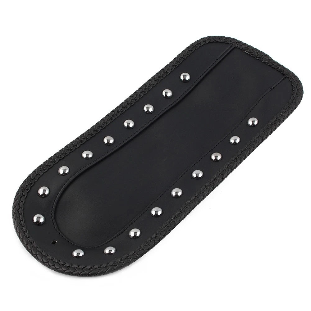 Black PU Leather Rivet Rear Fender Bib Solo Seat for Harley Softail (1984-2006)