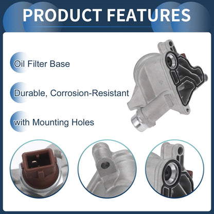 Engine Oil Filter Base Housing Assembly with Sensors for BMW 128i (2008-2013)