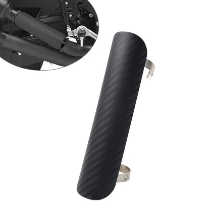 Universal Exhaust Muffler Pipe Heat Shield Cover for Motor Black/Silver