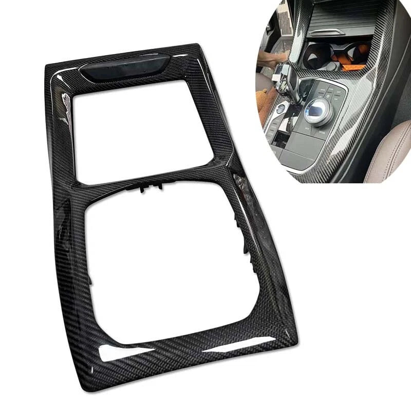 Real Carbon Fiber Gear Shift Panel Frame Replace Cover For BMW X3 X4 X3M X4M G01
