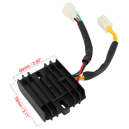 3 Pins Voltage Regulator Rectifier with 2 Plugs for Honda CBT125 CG