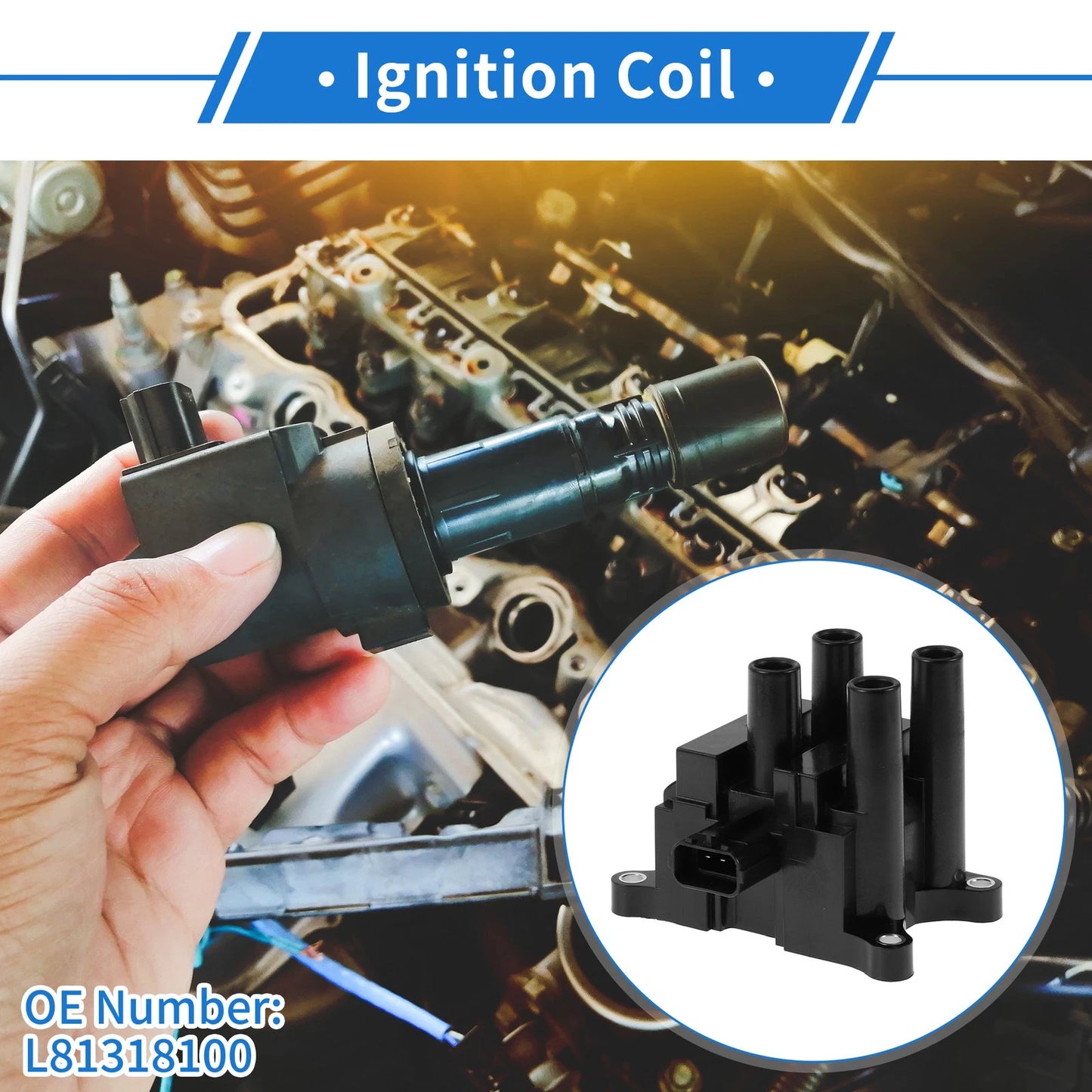 Ignition Coil Pack for Mazda 6 MPV II 1.8L 2.0L 2.3L (2002-2008)