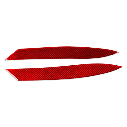 Red Carbon Fiber Headlight Eyelids for Jaguar F-Type (2013-2024)