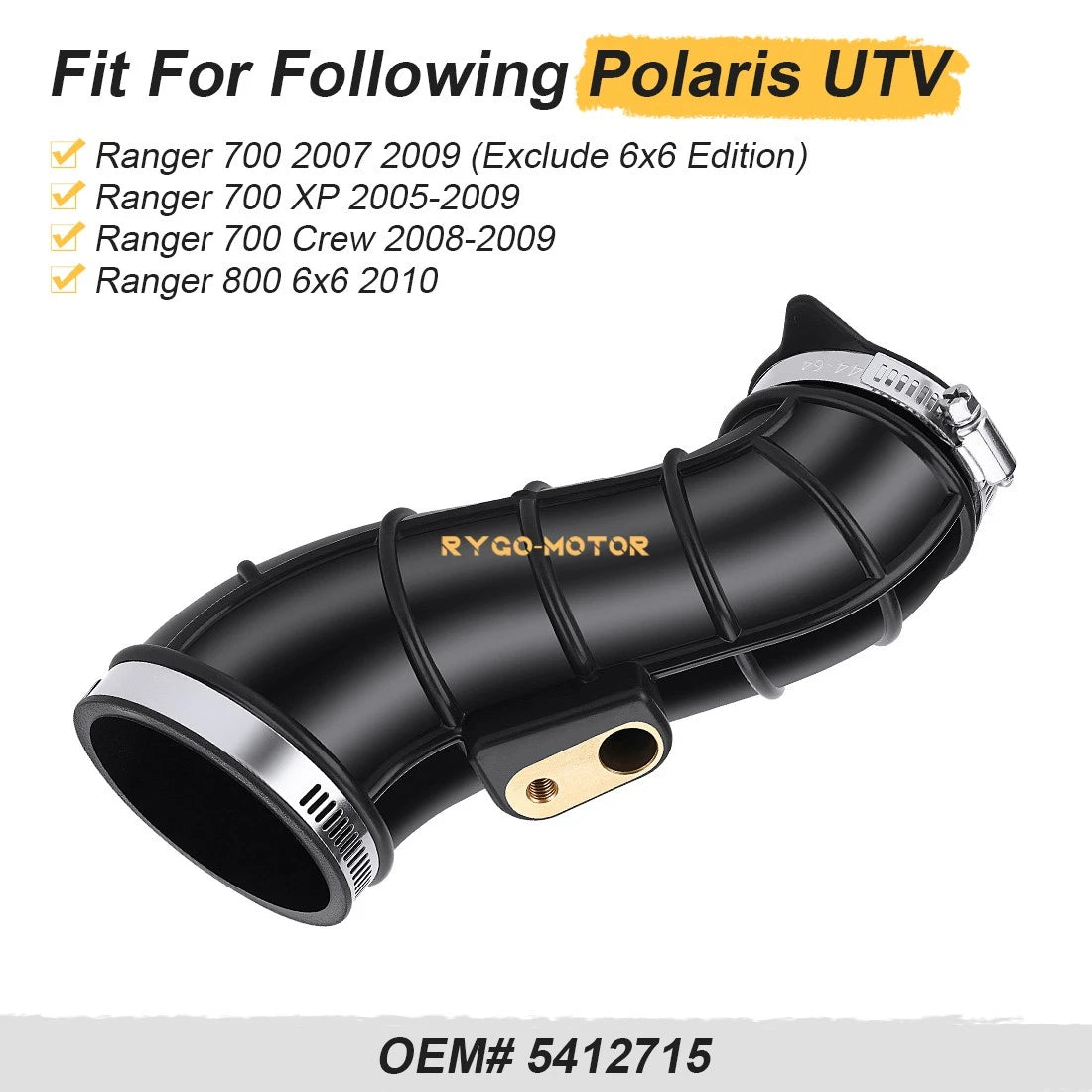 Air Box Intake Boot for Polaris Ranger 700 XP 700 Crew 700 (2005–2009)