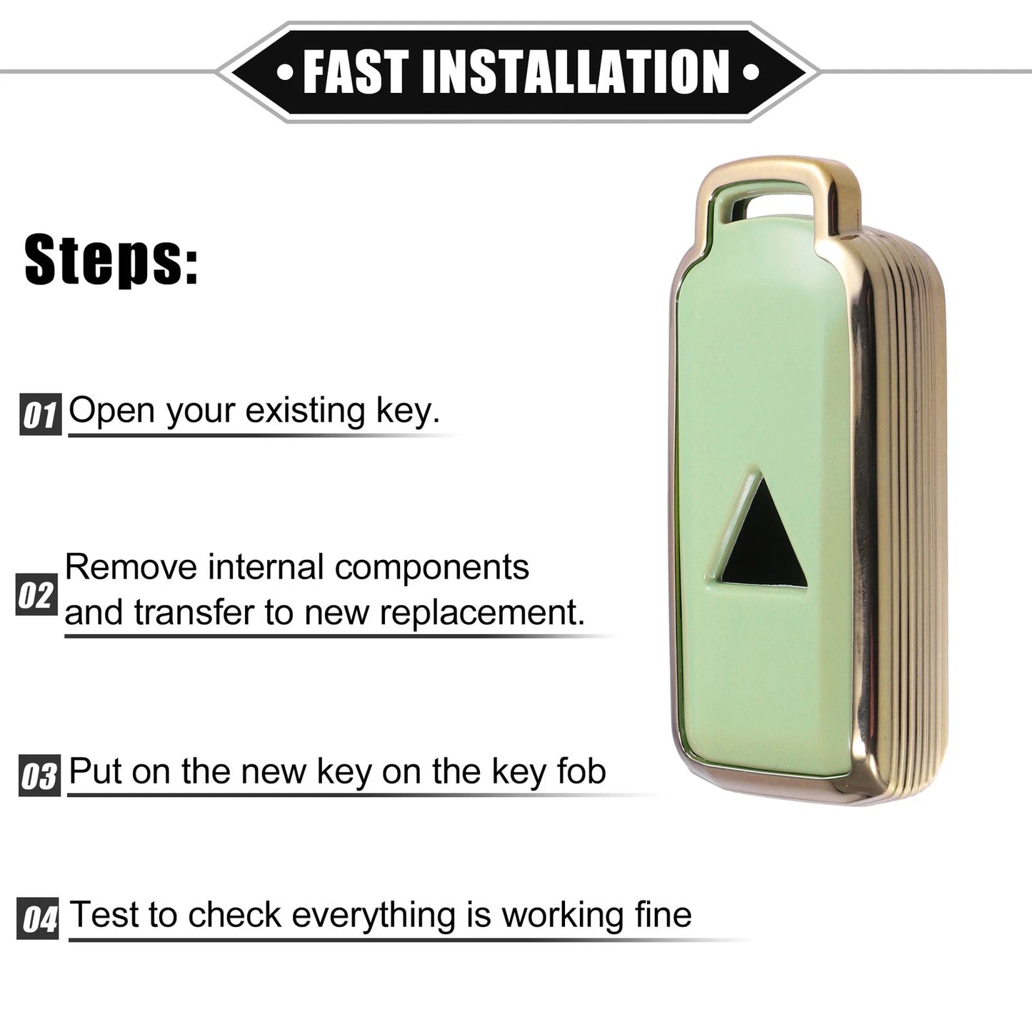 TPU Green Remote Key Fob Cover for Mitsubishi Outlander (2014-2023)