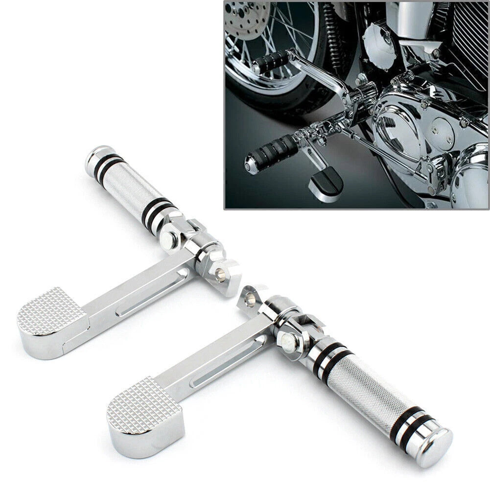 Footrest Footpegs with Heel Rest Chrome for Harley Sportster XL 883 1200 (2004-2023)