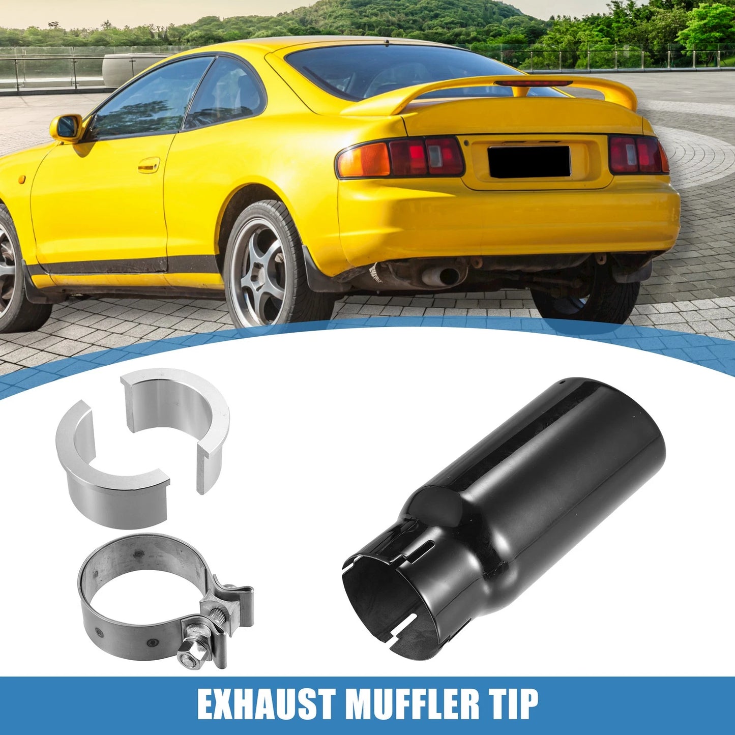 Exhaust Muffler Tip Set w/Clamp for Toyota 4Runner (2018-2021)