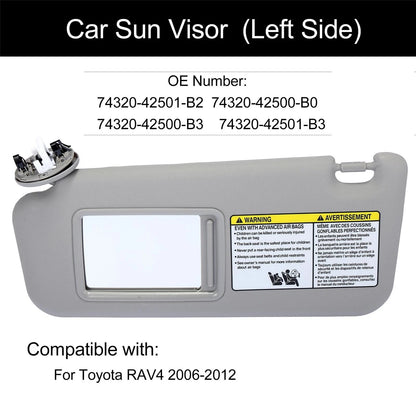 Front Left Car Sun Visor for Toyota RAV4 (2006-2012)