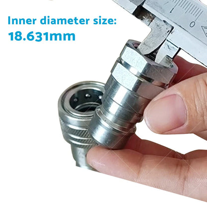 3 x 1/2" BSP Hydraulic ISO Poppet Quick Release Couplings for Tractor