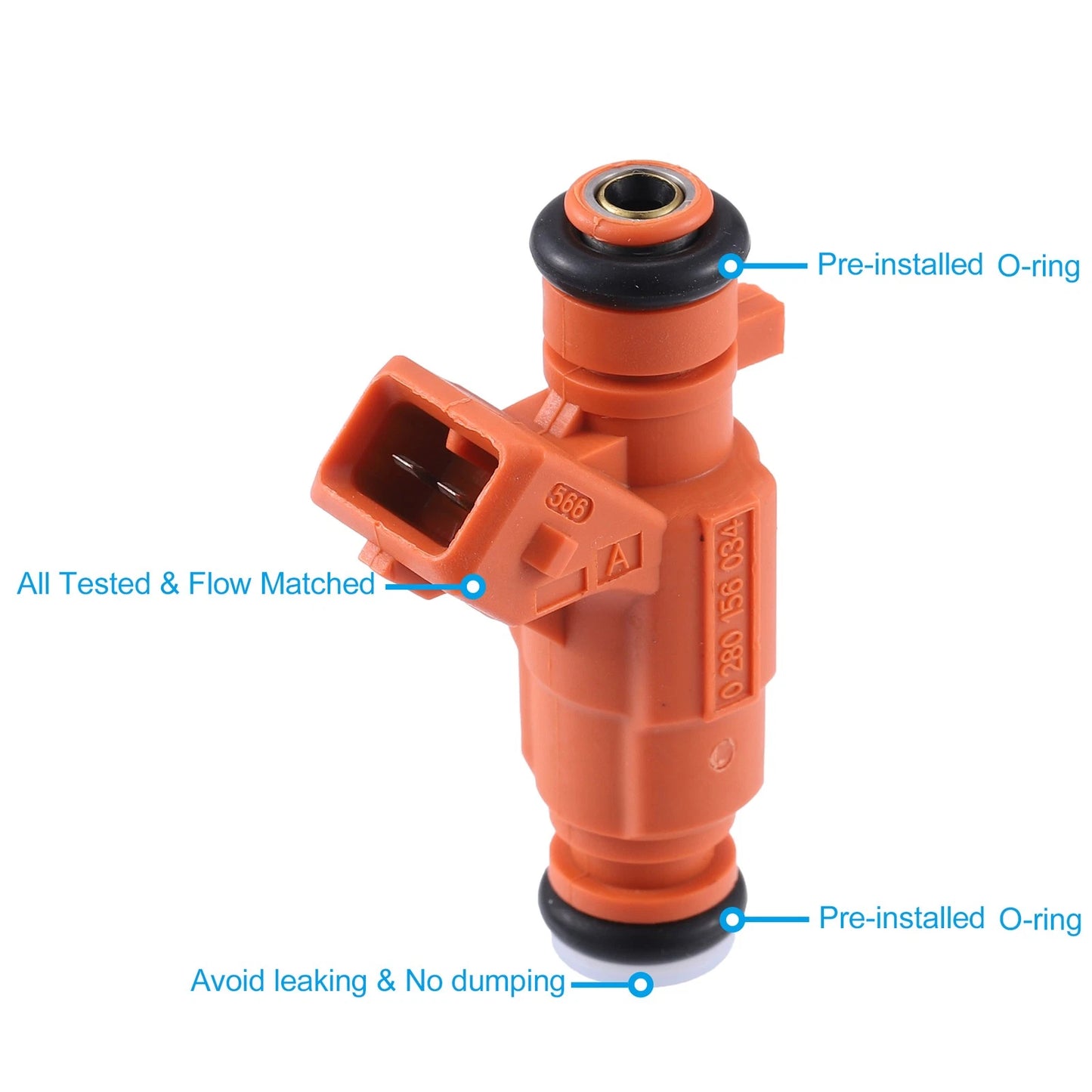 Fuel Injector 1 x 0280156034 for Citroen Berlingo C2 C3 Xsara (2002-2010)