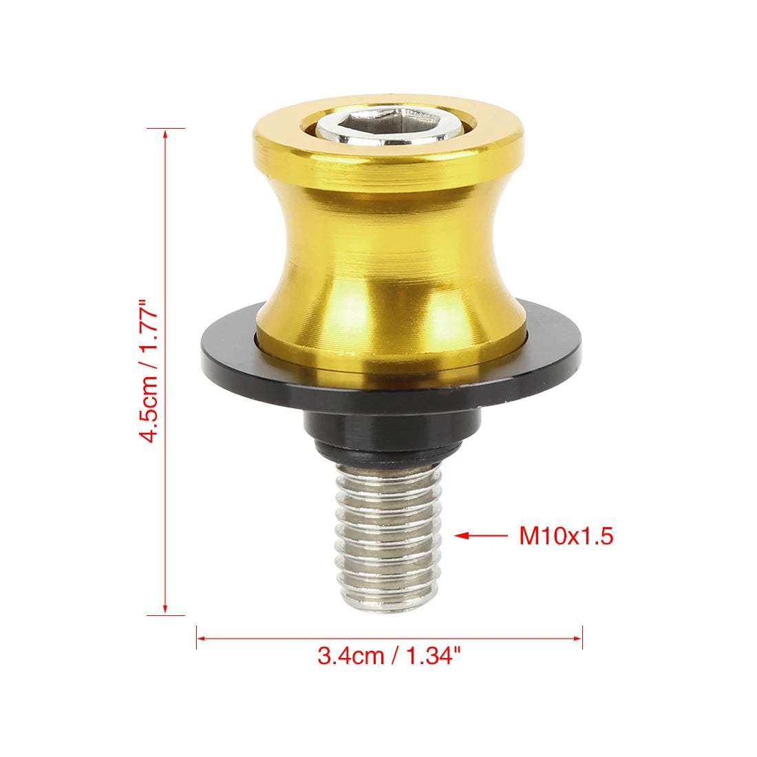 10mm / Swingarm Spool Bobbins (Gold Tone) for Motorcycle