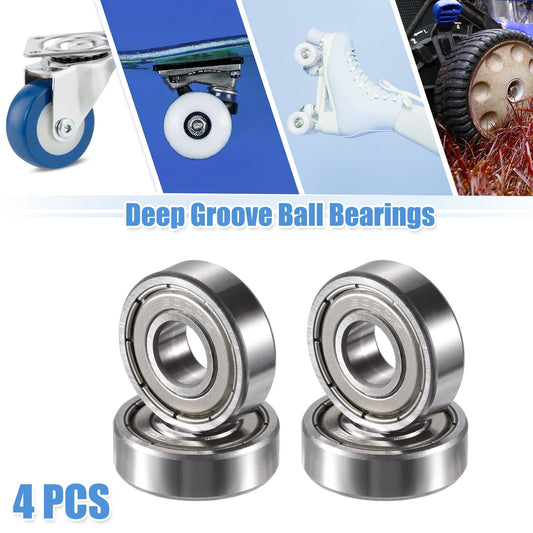 4pcs 10x26x8mm Double Shield Car Deep Groove Ball Bearings for Make Model