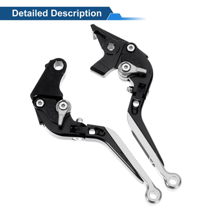 Adjustable Brake Clutch Levers for Honda X11 (2000-2001) - Black Silver Tone
