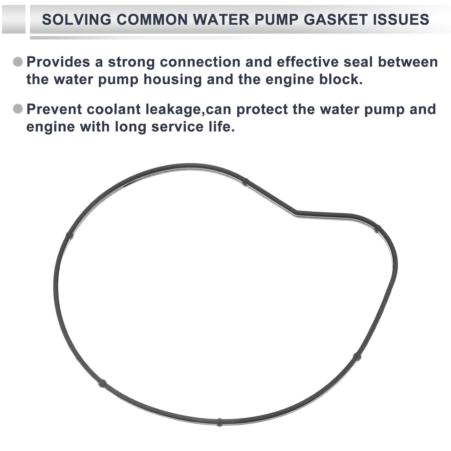 Water Pump Gasket for BMW 550i Base 2006-2010 Rubber 1 x Engine Component