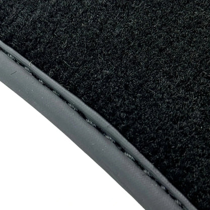Black Floor Mats for Audi A5 Coupe (2007-2016) with Carbon Fiber - 2 x Mats