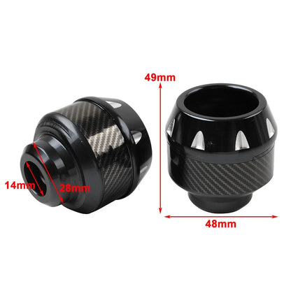 2 x Black Universal Front Fork Wheel Frame Sliders for Make & Model